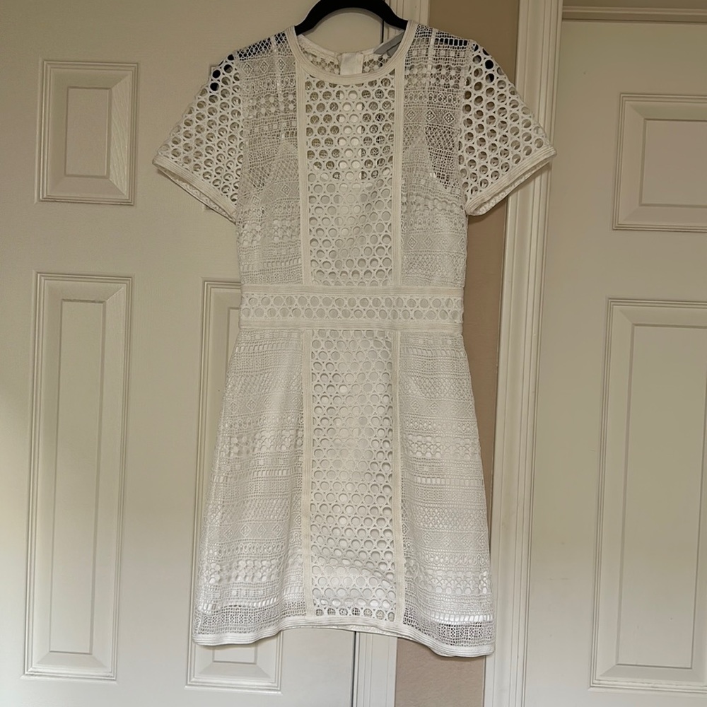 Lined white H&M dress